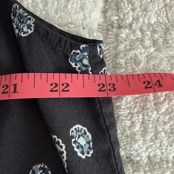 LOFT Womens XL Sleeveless Black Floral Blouse Layers Office Career Withy Casual - Picture 8 of 11